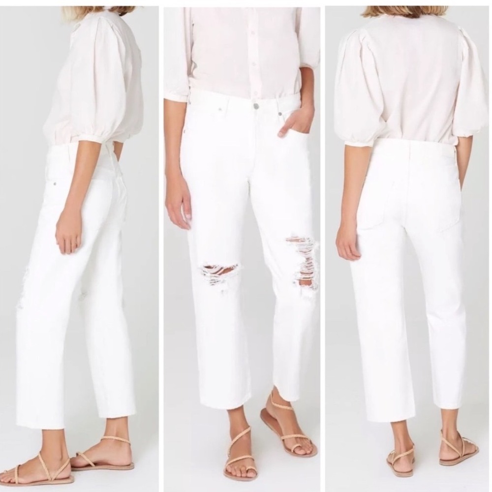 Citizens of Humanity Emery High Rise Relaxed Crop MOONSTONE Distressed Jeans 25 - Picture 2 of 15